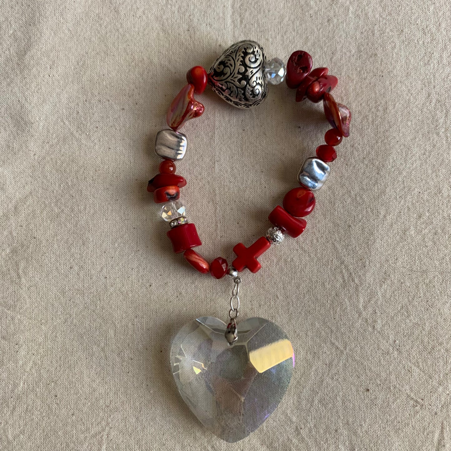 Western Coral Heart Weekend Bracelet Stack Set
