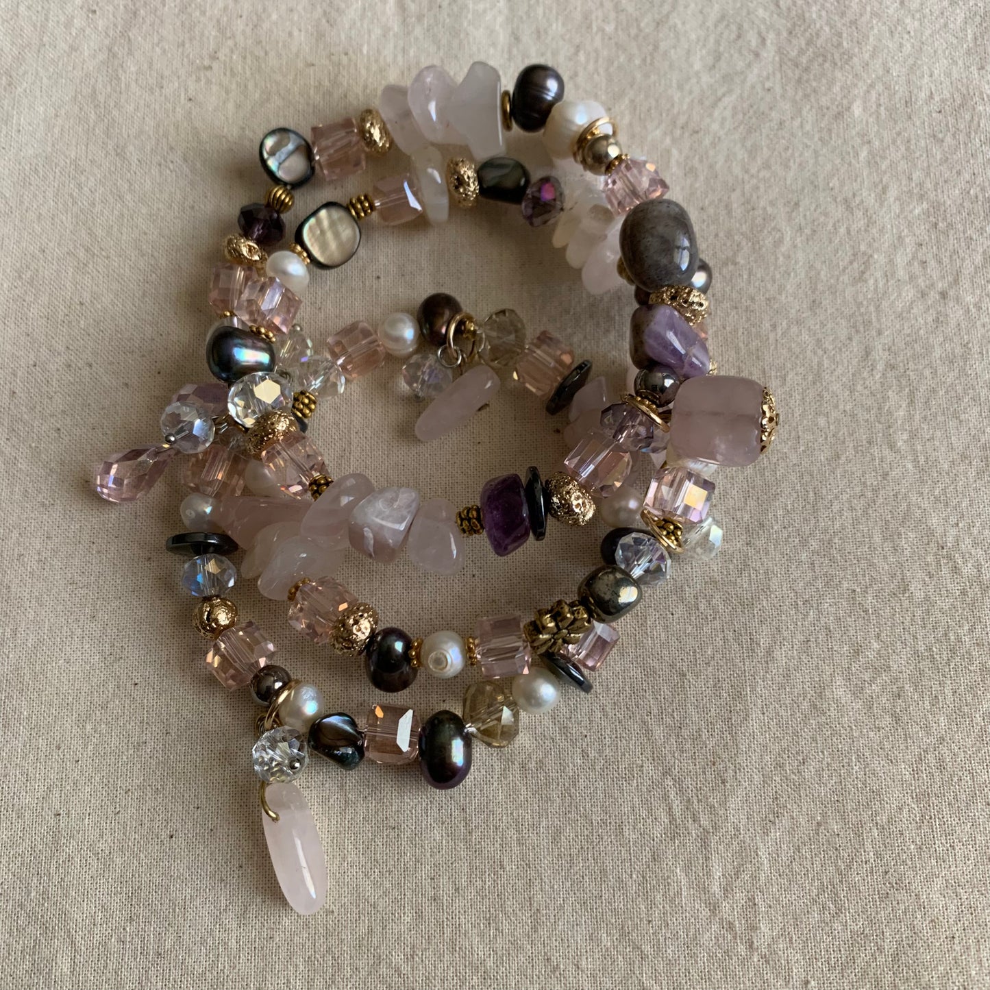 Pink Ballerina Spiral Bracelet