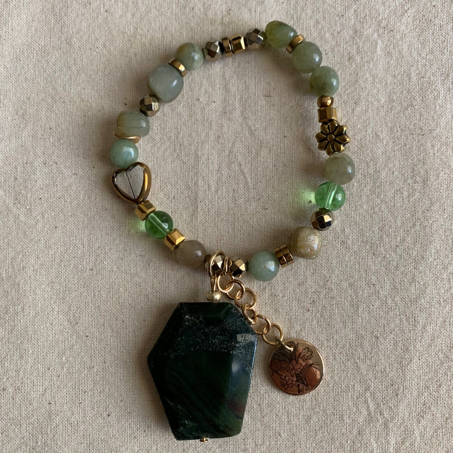 Moss Agate Weekend Bracelet Stack Set
