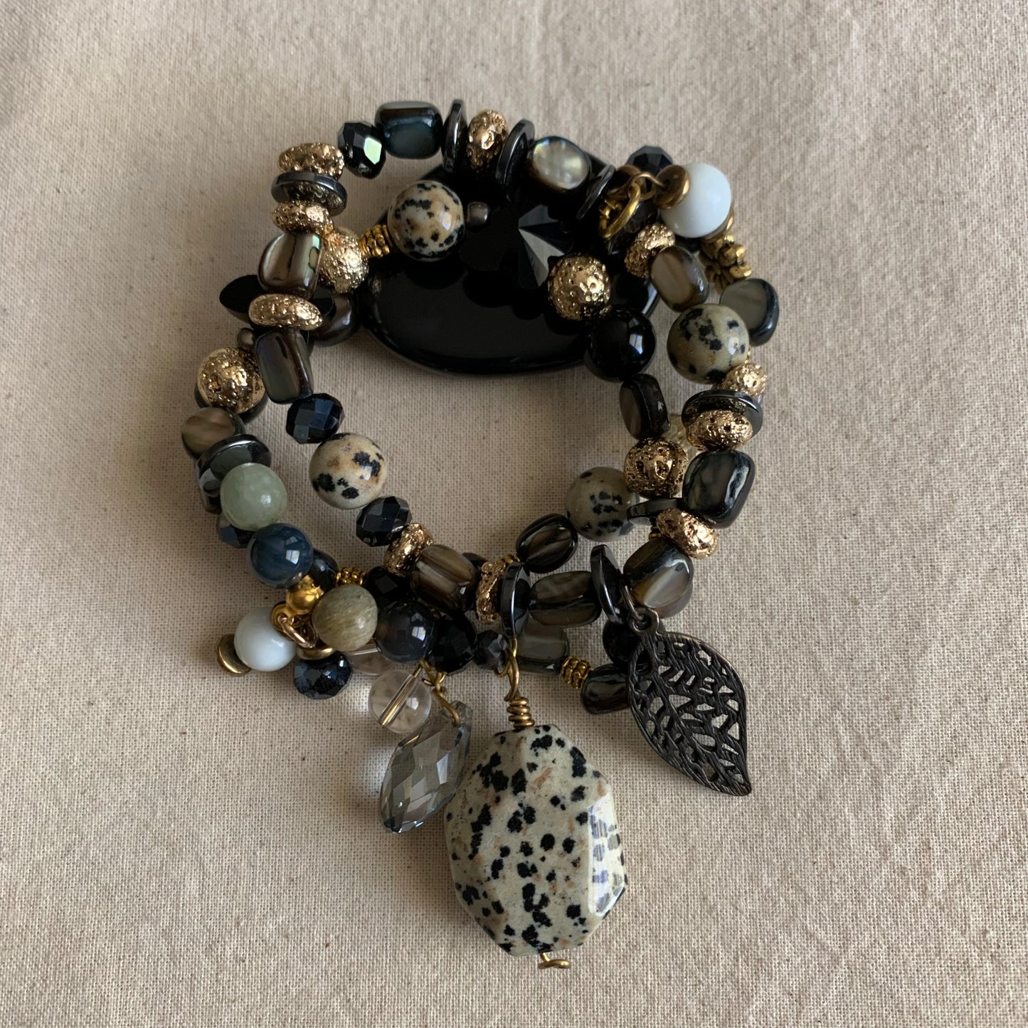 Dark Jasper Weekend Bracelet Stack Set