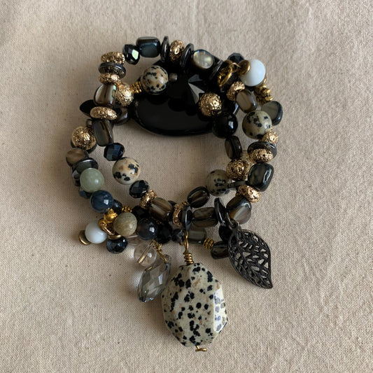 Dark Jasper Weekend Bracelet Stack Set