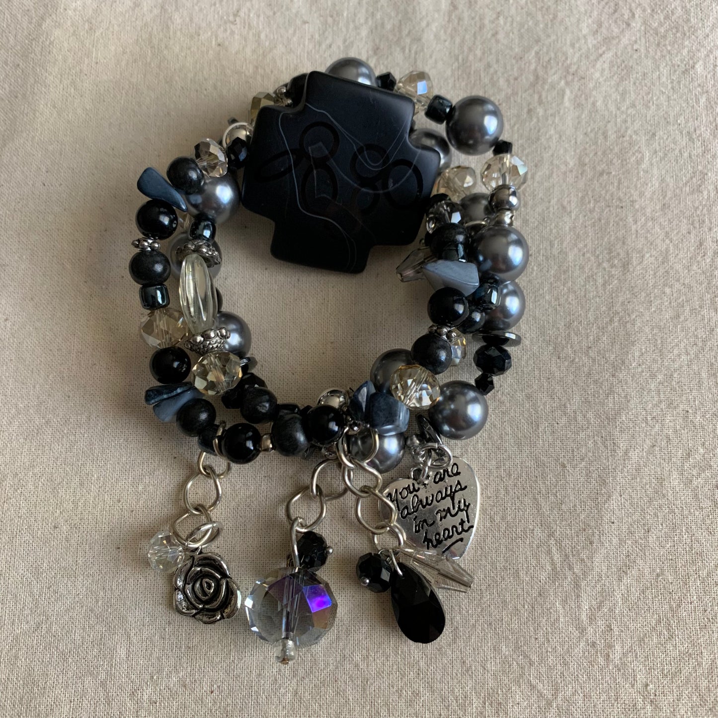 Elegant Onyx Weekend Bracelet Stack Set