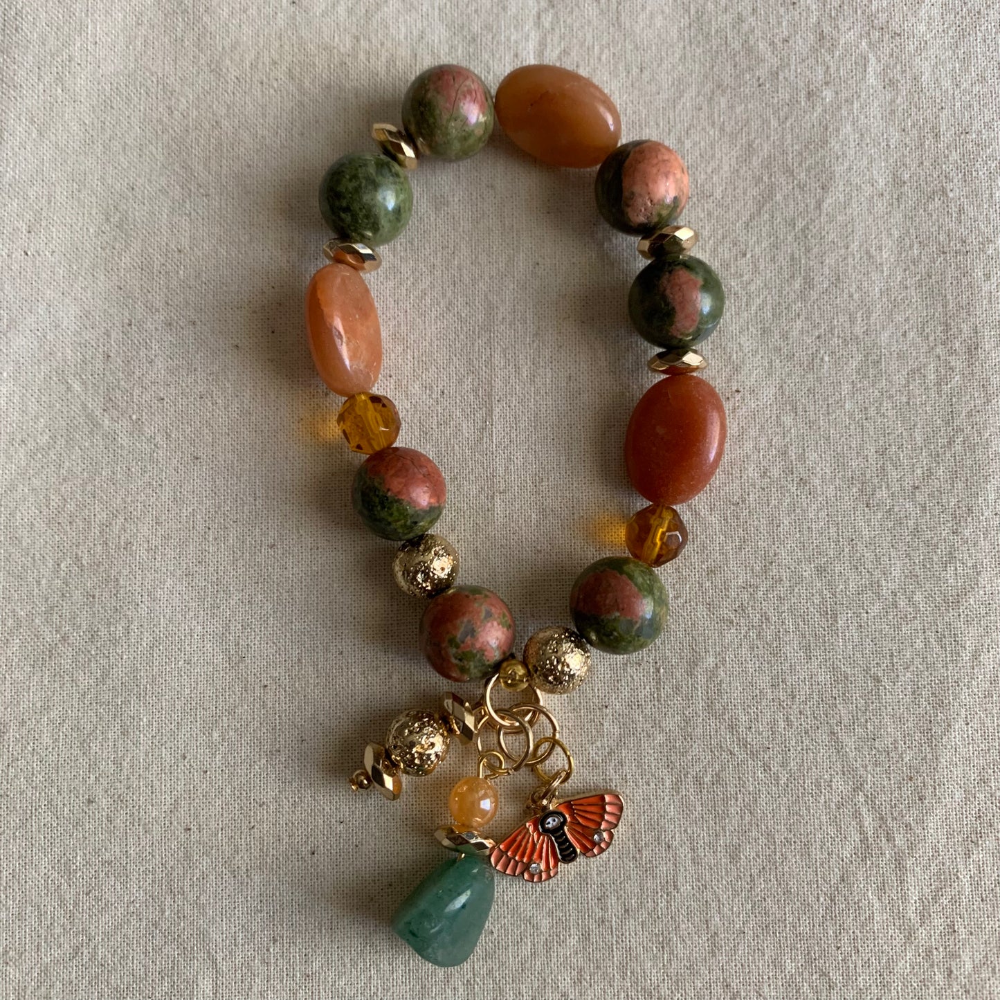 Lux Unakite Weekend Bracelet Stack Set