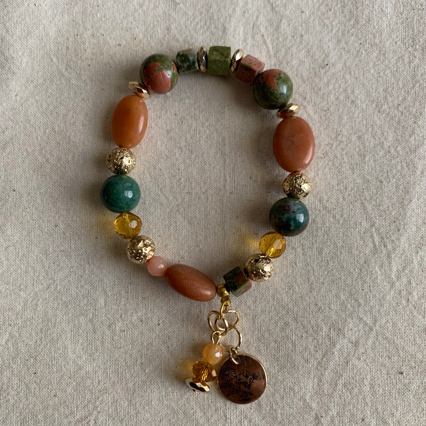 Lux Unakite Weekend Bracelet Stack Set
