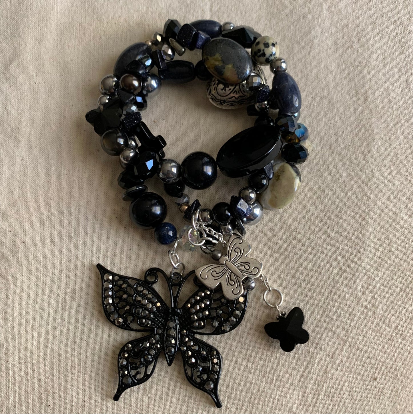 Black Butterfly Weekend Bracelet Stack Set