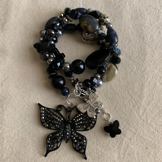 Black Butterfly Weekend Bracelet Stack Set