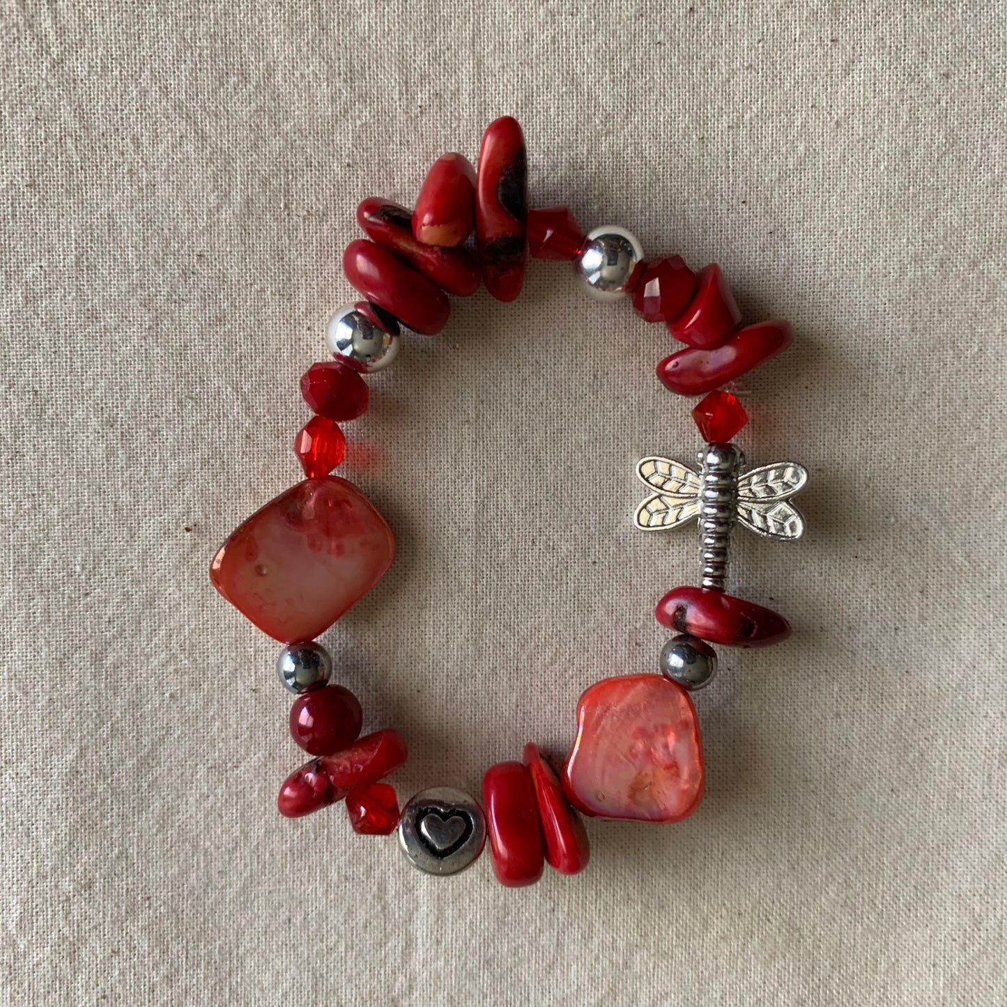 Western Red Coral Weekend Bracelet Stack Set
