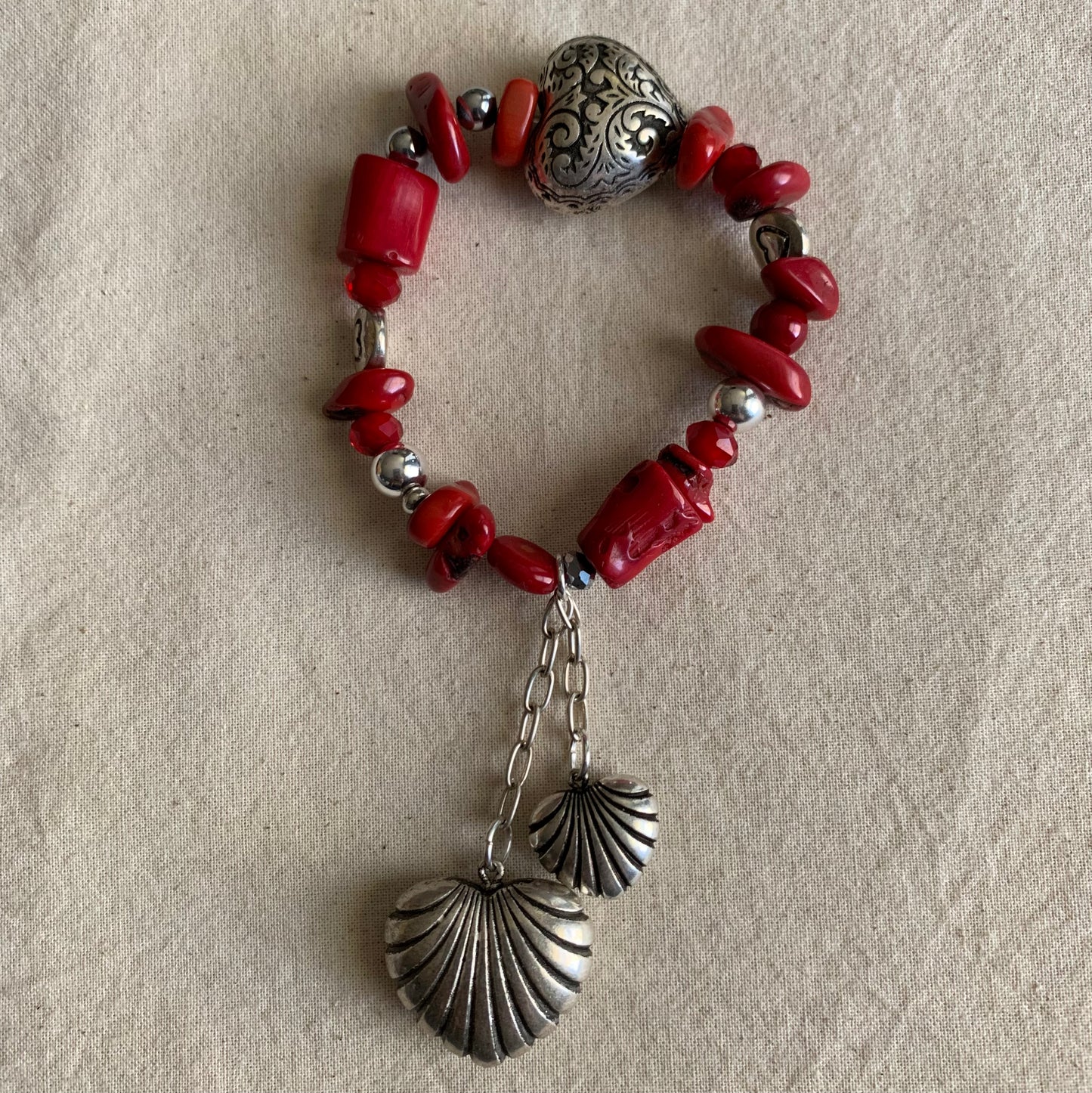 Western Red Coral Weekend Bracelet Stack Set