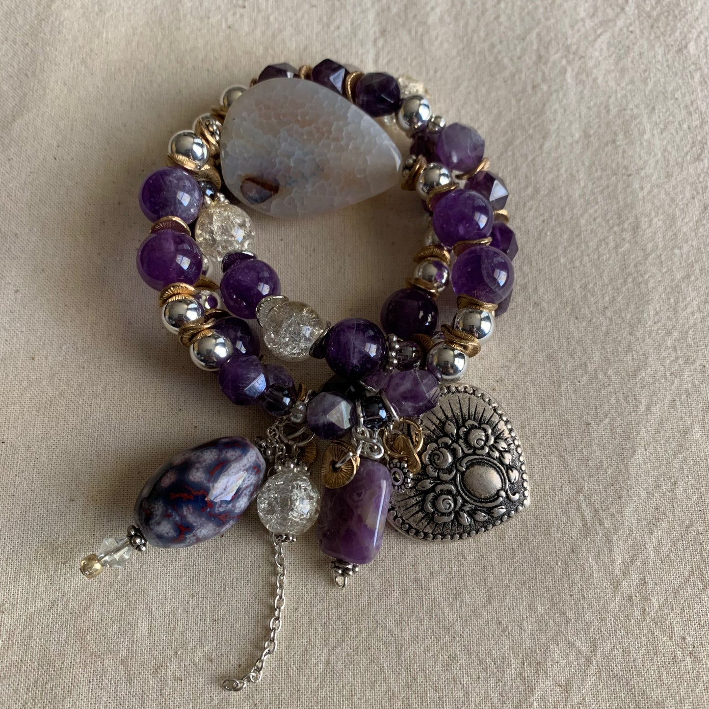 Purple Amethyst Weekend Bracelet Stack Set