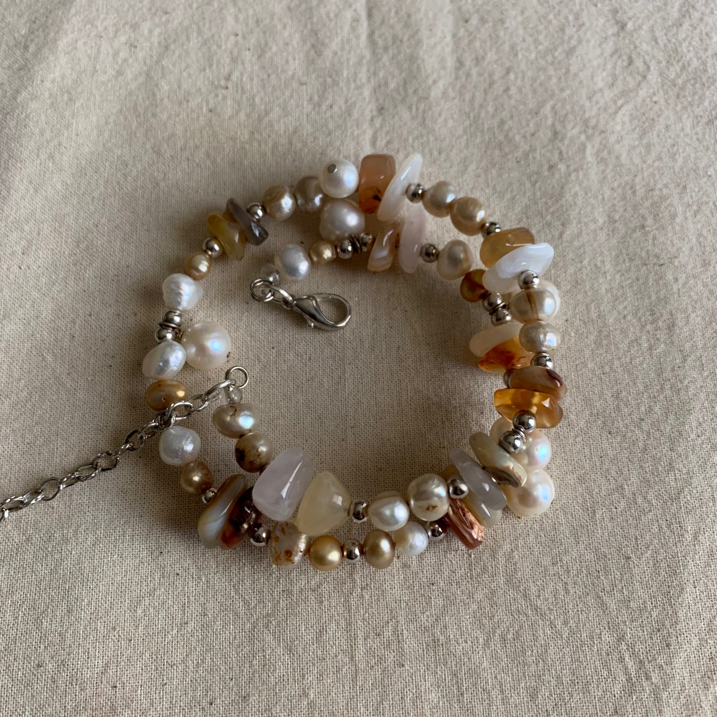 Fresh Water Pearl Spiral Bracelet