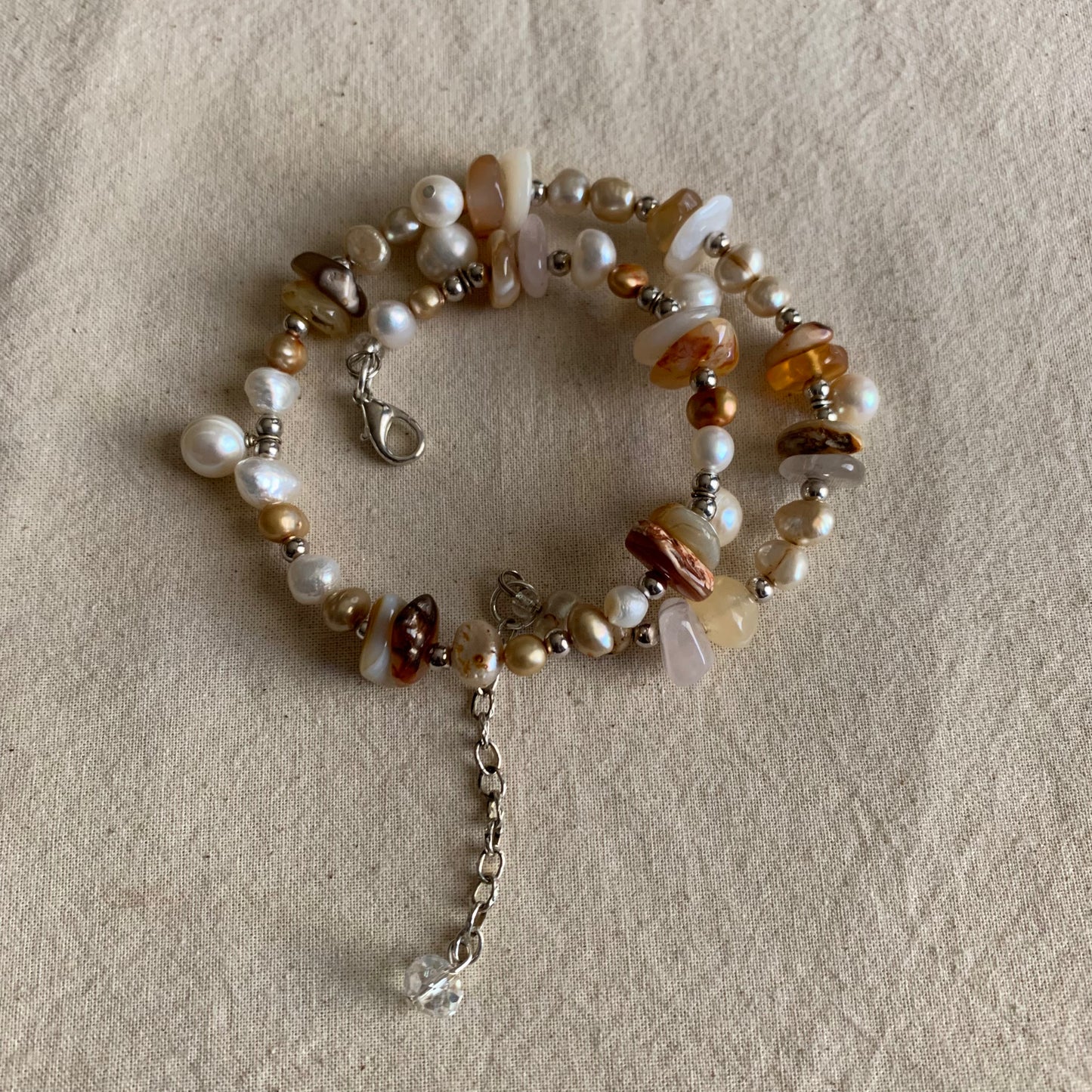 Fresh Water Pearl Spiral Bracelet