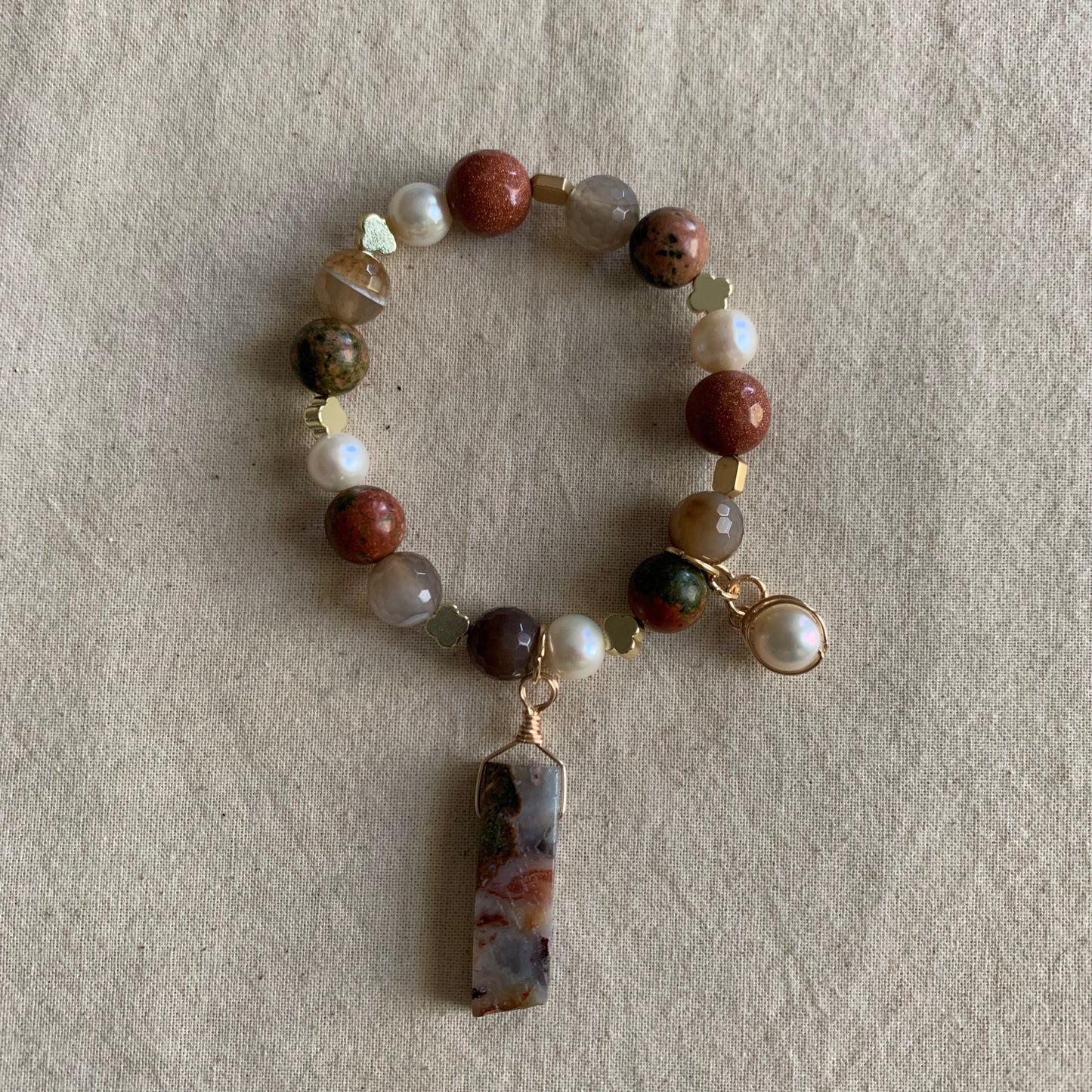 Mother Earth Meets Pearl Weekend Bracelet Stack Set