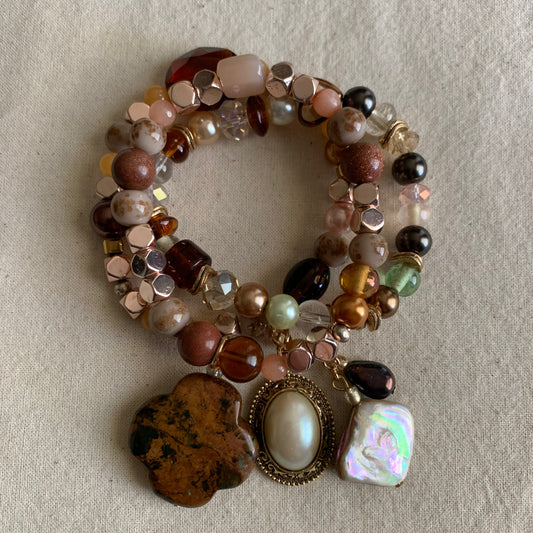 Mocha Weekend Bracelet Stack Set