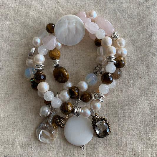 White Dove Weekend Bracelet Stack Set